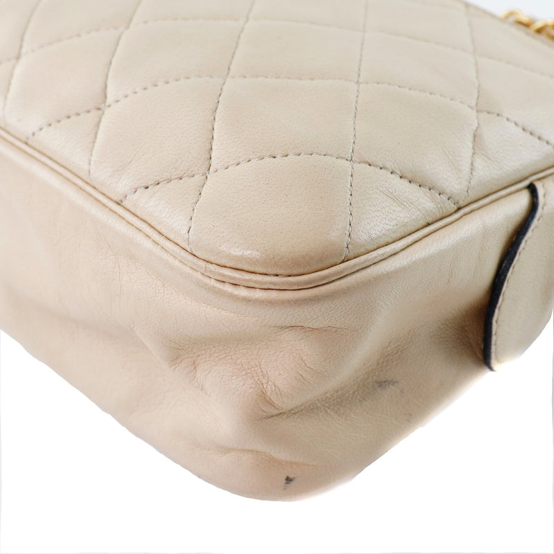 [CHANEL] Chanel Chain Shoulder Coco Mark Vintage Curf Beige Ladies Shoulder Bag