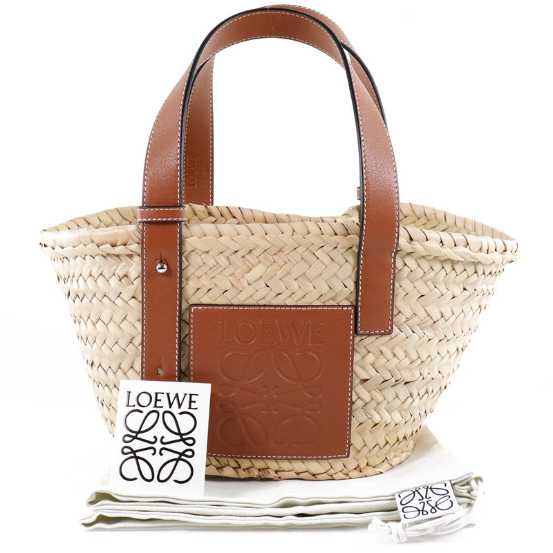 LOEWE] Loewe Basket bag Small basket bag Raffia x calf tea ladies ...