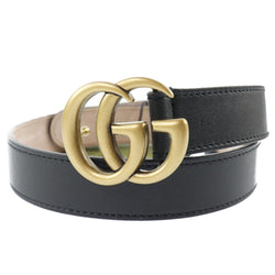 [GUCCI] Gucci Double G 432707 / B960X Leather Black Kids Belt S rank
