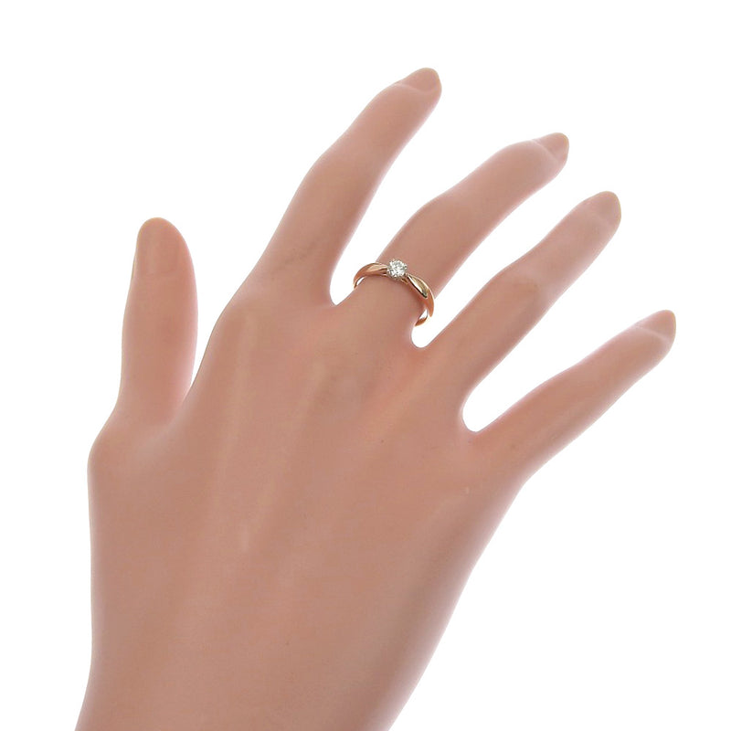 [TIFFANY & CO.] Tiffany Harmony K18 Pink Gold x PT950 Platinum x Diamond No. 8.5 D0.20 engraved Ladies Ring / Ring Ring SA Rank