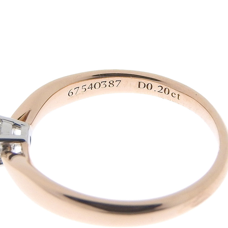 ティファニー　TIFFANY&Co. 　指輪 K18　750　ローズゴールド　Pt950　プラチナ ハーモニー　エンゲージメント リング ダイヤモンドリング　0.25ct　＃11.5