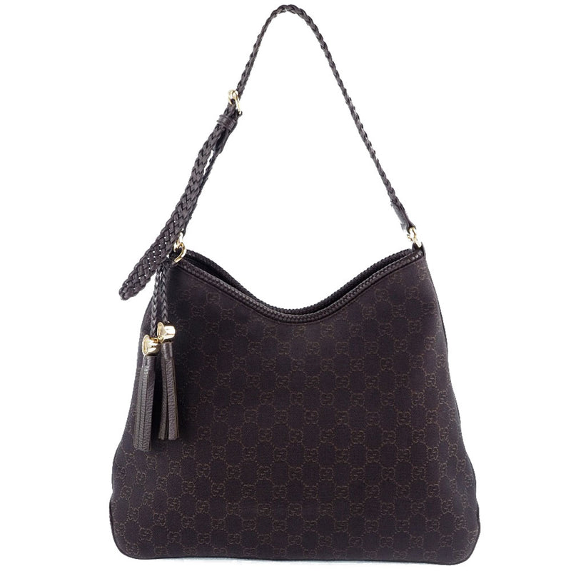 [GUCCI] Gucci One Shoulder Shoulder Bag Tassel 336659 GG Canvas Brown Shoulder Magnet Type ONE BELT Ladies A-Rank