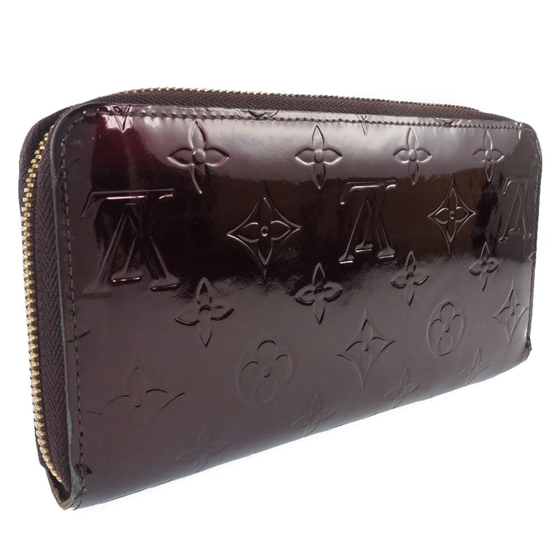 [Louis Vuitton] Louis Vuitton Zippy Wallet M91536会标Verni Aramant Wine Red CA0130刻有女士女士女士钱包