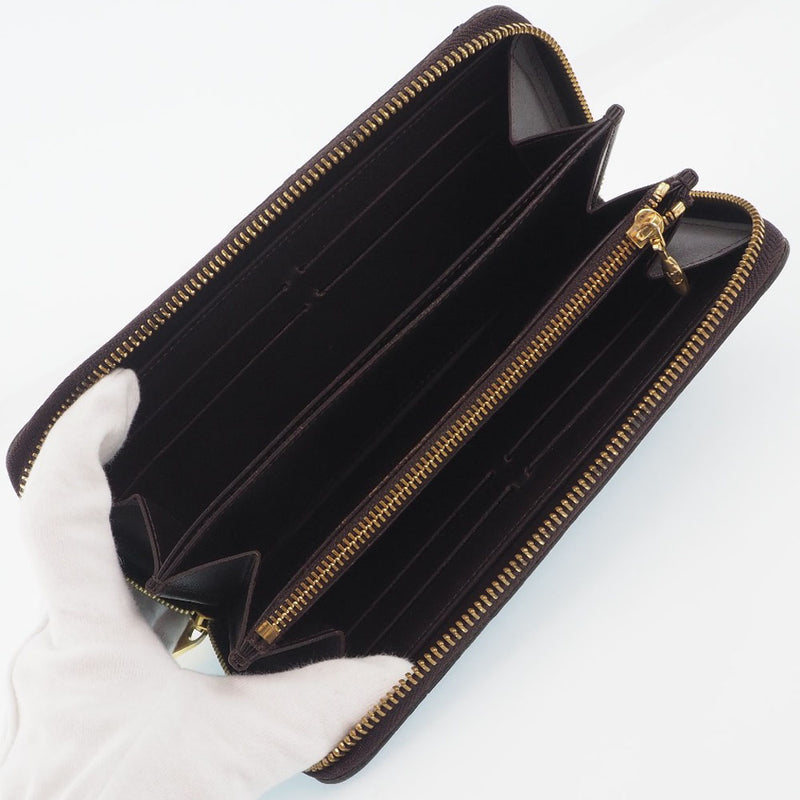 [Louis Vuitton] Louis Vuitton Zippy Wallet M91536会标Verni Aramant Wine Red CA0130刻有女士女士女士钱包