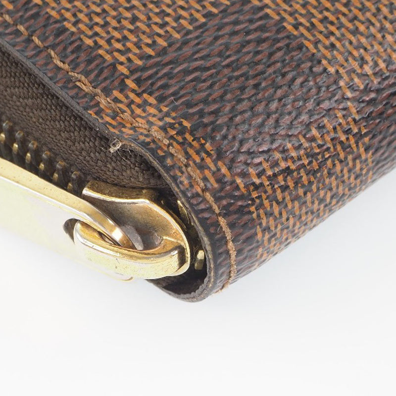 [Louis Vuitton] Louis Vuitton Zippy Wallet Old N60015 Dami Cambus茶CA3102雕刻女士女士长钱包A级