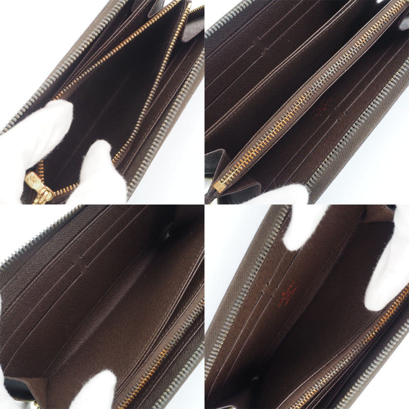[LOUIS VUITTON] Louis Vuitton Zippy Wallet Old N60015 Dami Cambus Tea CA3102 Engraved Ladies Ladies Long Wallet A-Rank
