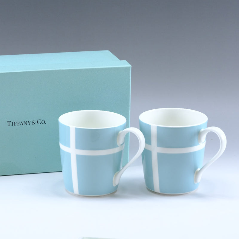 TIFFANY&Co. ティファニー ブルーボックス リボン マグカップ×2 食器 ...