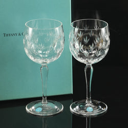Tiffany＆Co。TiffanyFloretto酒杯X 2餐具水晶[61230301-36]未使用