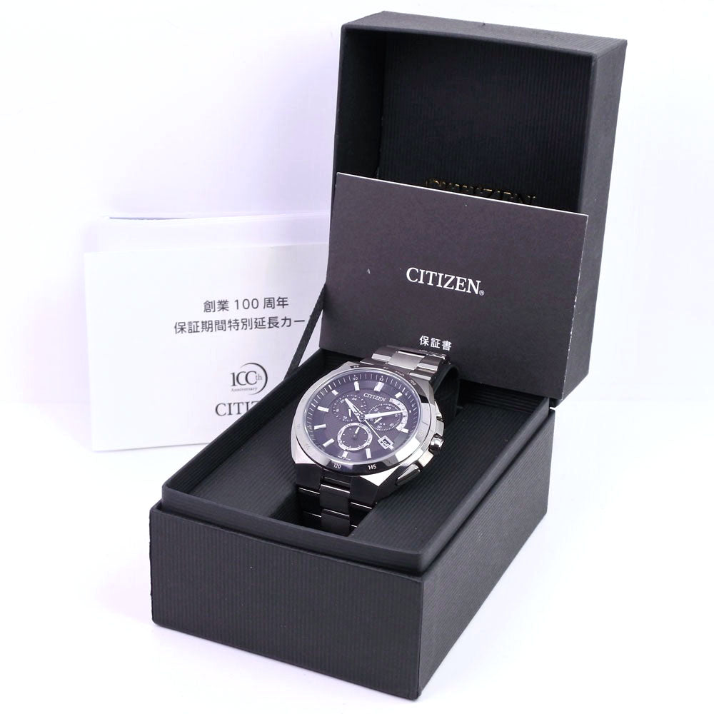 CITIZEN】シチズン アテッサ エコドライブ E610-T018505 AT3010-55E 腕時計 チタン ソーラー電波時計 クロノ –  KYOTO NISHIKINO