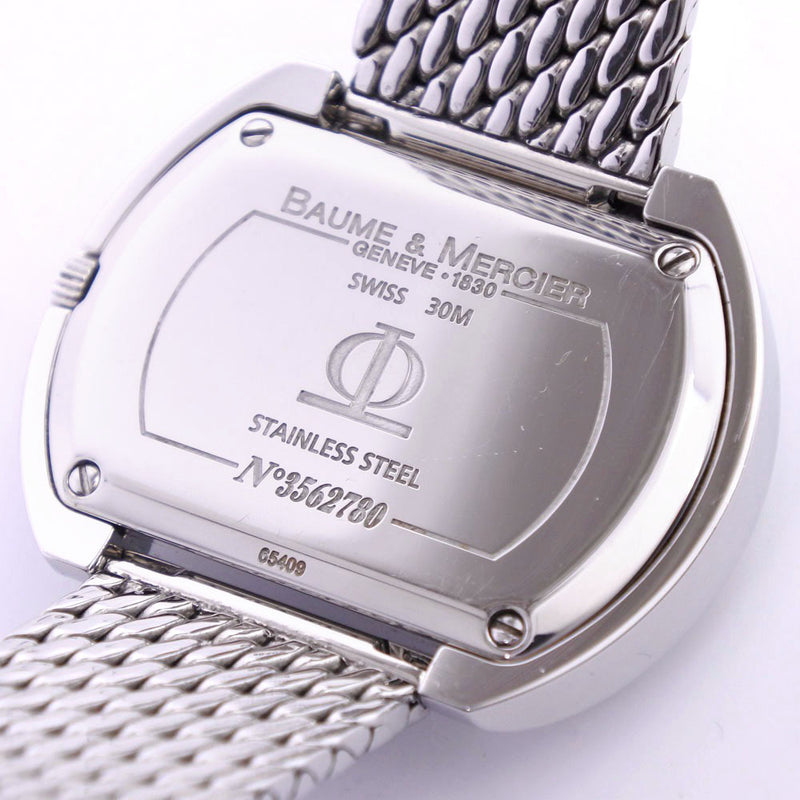 [BAUME & MERCIER] Bohm & Merche Hampton City Watch Stainless Steel Quartz Analog Display Unisex Silver Dial Watch A Rank