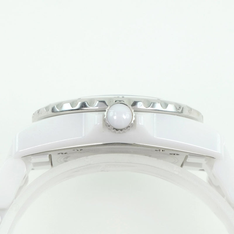 [CHANEL] Chanel J12 12P Diamond H1628 Watch White Ceramic x Stainless Steel Ladies White Dial Watch A-Rank