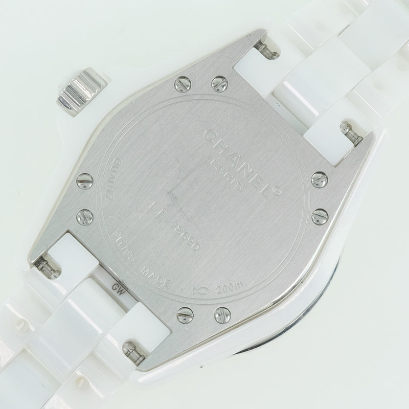 【CHANEL】シャネル
 J12 12Pダイヤ H1628 腕時計
 ホワイトセラミック×ステンレススチール クオーツ レディース 白文字盤 腕時計
A-ランク