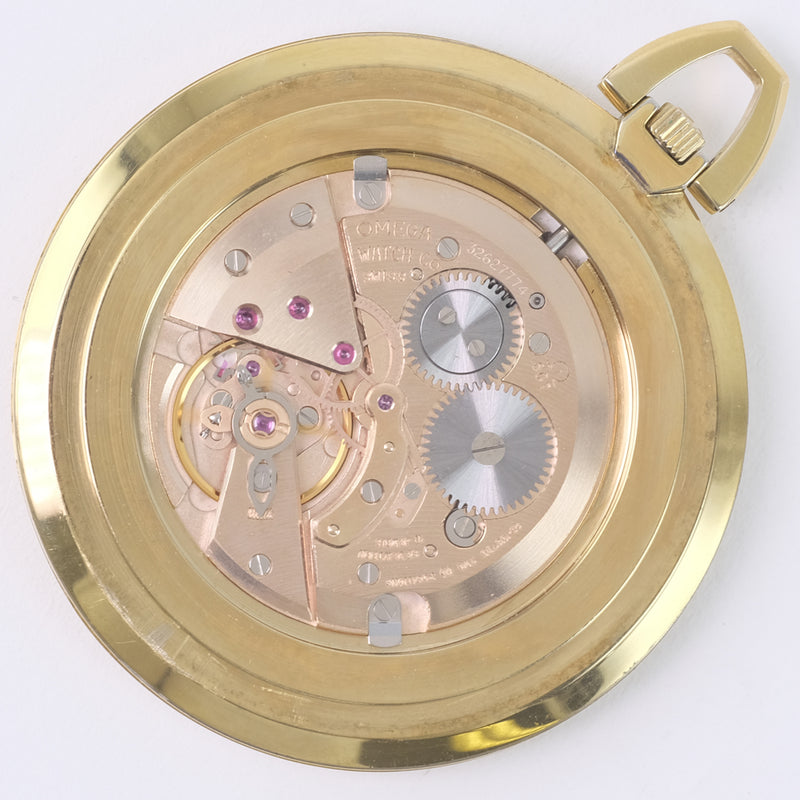 [Omega] Omega Devil/Devil Pocket Pocket Watch Gold Gold Gold -Rolled Ladies Silver Dial Clock de bolsillo