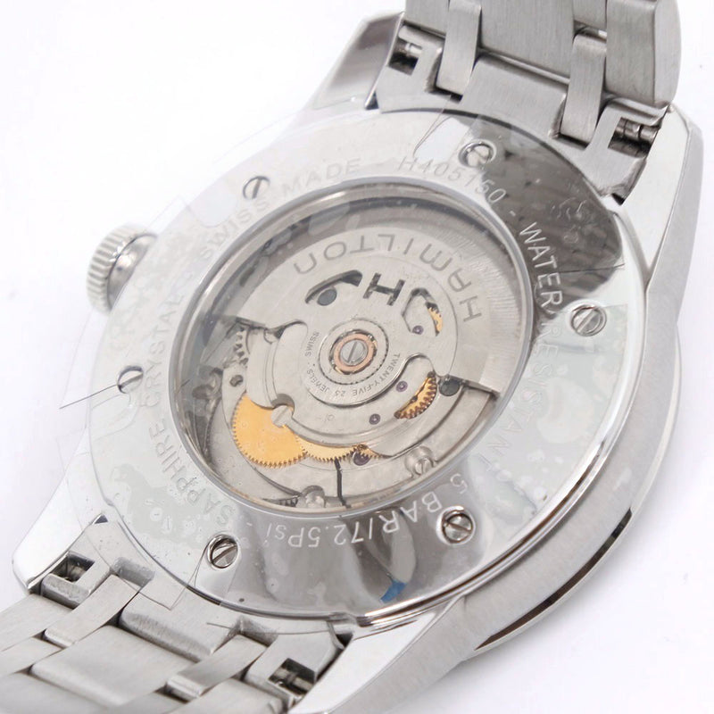 [Hamilton] Hamilton Rail Road H405150 Relojes de plata automáticos de acero inoxidable para hombres de plata.