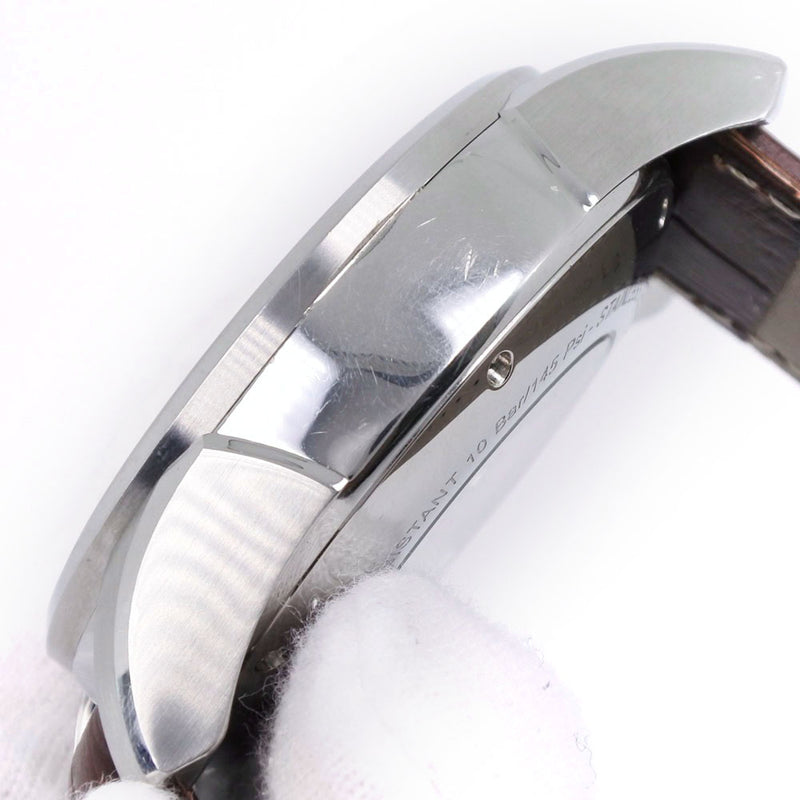 [해밀턴] 해밀턴 재즈 마스터 H327660 시계 스테인리스 스틸 X 가죽 차 자동 바람 크로노 그래프 남성 화이트 다이얼 시계 A-RANK