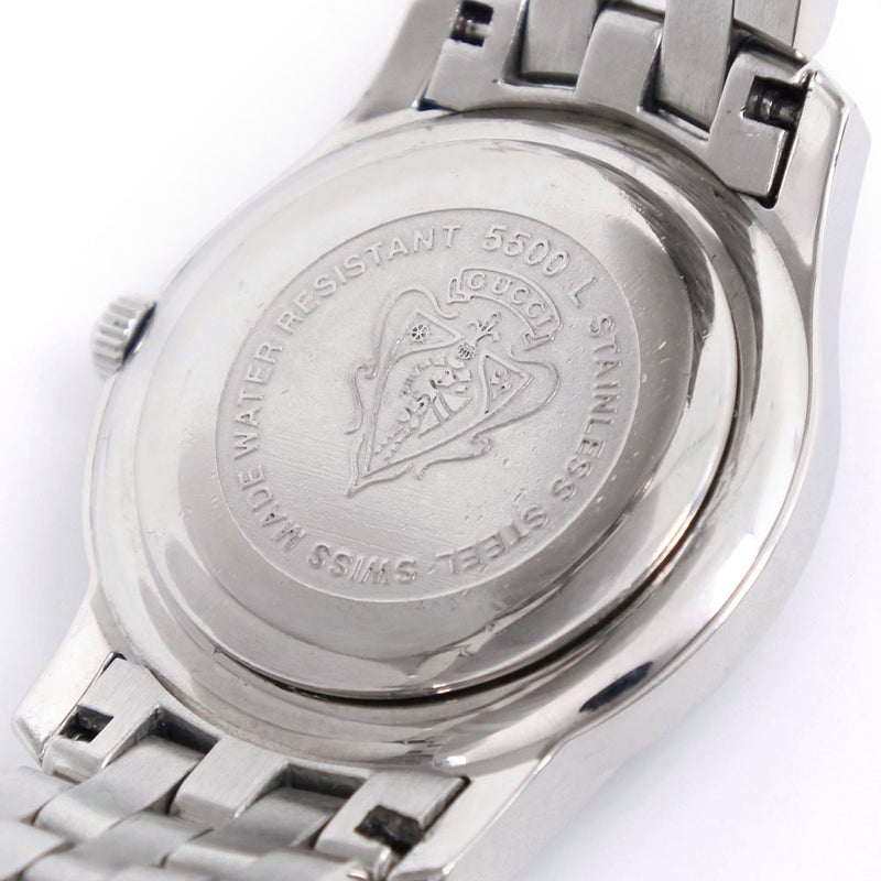 [Gucci] Gucci 5500l Reloj de cuarzo de acero inoxidable Damas Negro Dial Girates