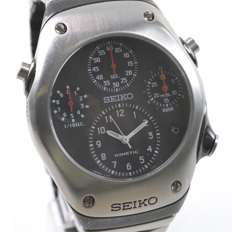 【SEIKO】セイコー
 9T82-0A30 腕時計
 ステンレススチール×ラバー オートクオーツ クロノグラフ メンズ グレー文字盤 腕時計