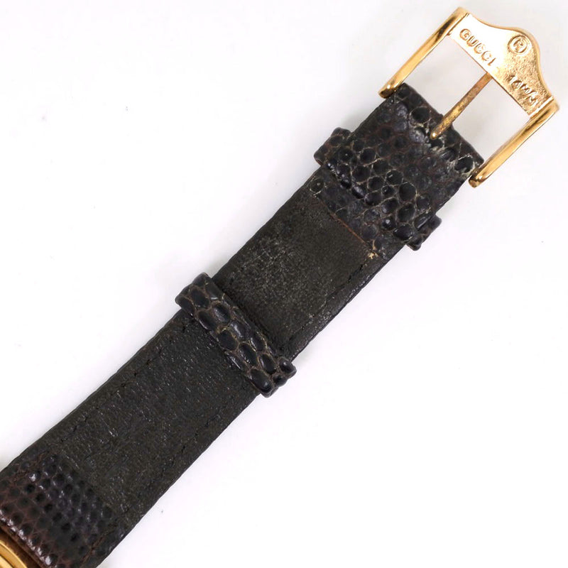 [Gucci] Gucci 3000m Ratio de oro Reloj analógico de cuarzo de cuero Lord Dial