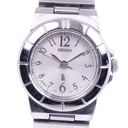 [Seiko] Seiko Rukia 4N21-1130 Reloj de acero inoxidable cuarzo analógico damas de plata.