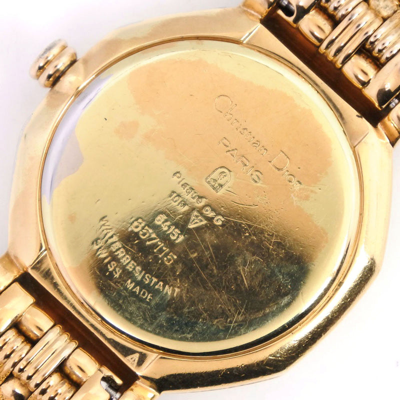 【新品電池】ディオール カットガラス オクタゴン 腕時計 ゴールド 64151
