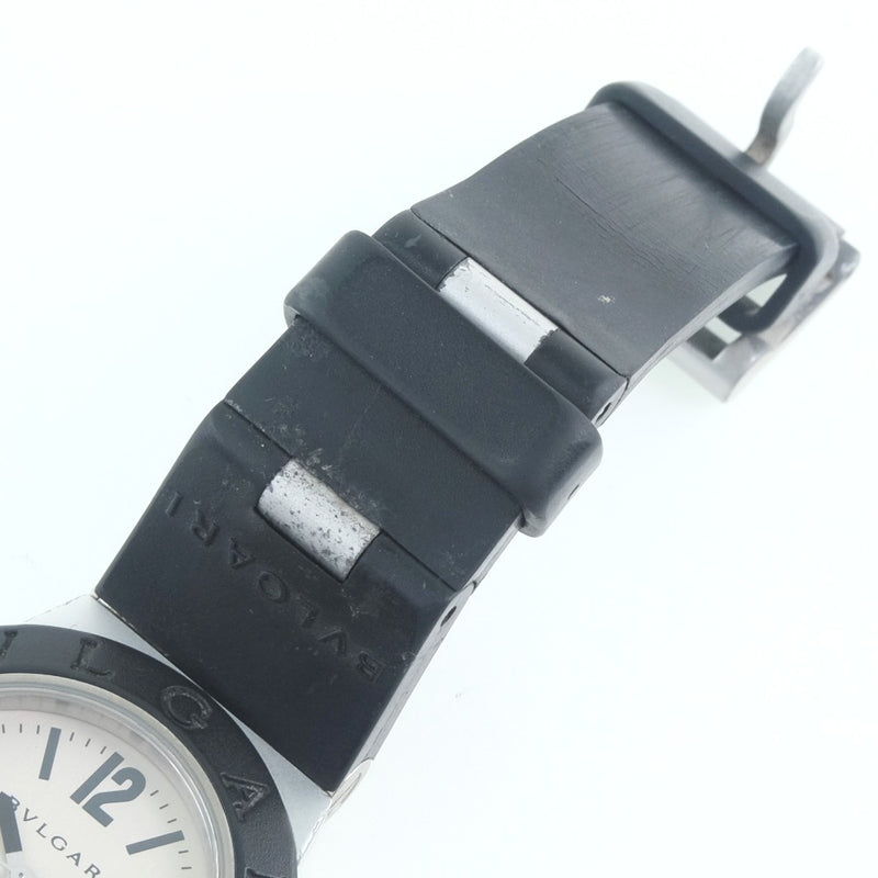 BVLGARI】ブルガリ アルミニウム AL32TA 腕時計 アルミ×ラバー 黒 