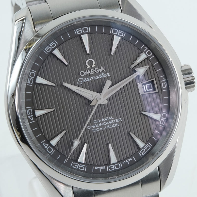 [OMEGA] Omega Sea Master Aqua Terra 150m Corexual 231.10.42.21.01.003 Watch Stainless Steel Silver Automatic Wrap Men's Black Dial Watch A Rank