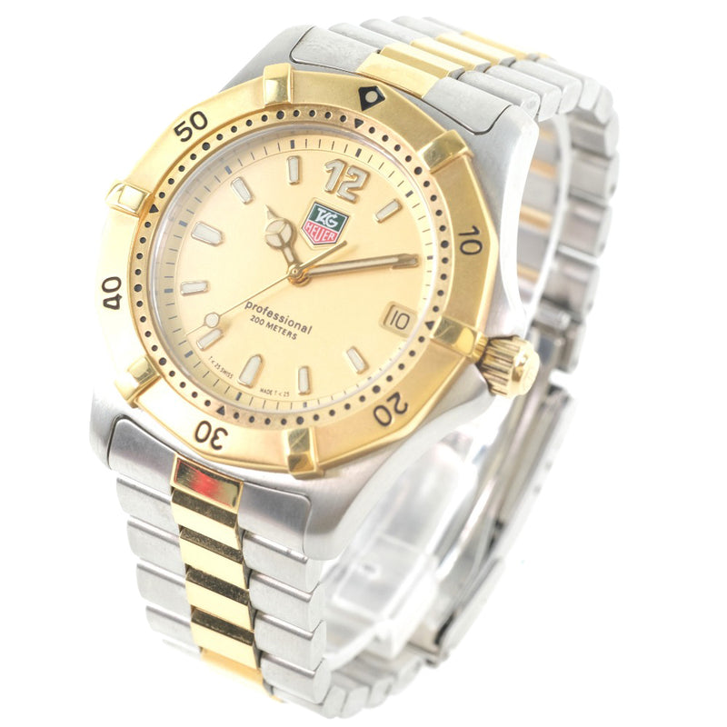 【TAG HEUER】タグホイヤー
 プロフェッショナル WK1121 腕時計
 ステンレススチール クオーツ メンズ ゴールド文字盤 腕時計
Aランク
