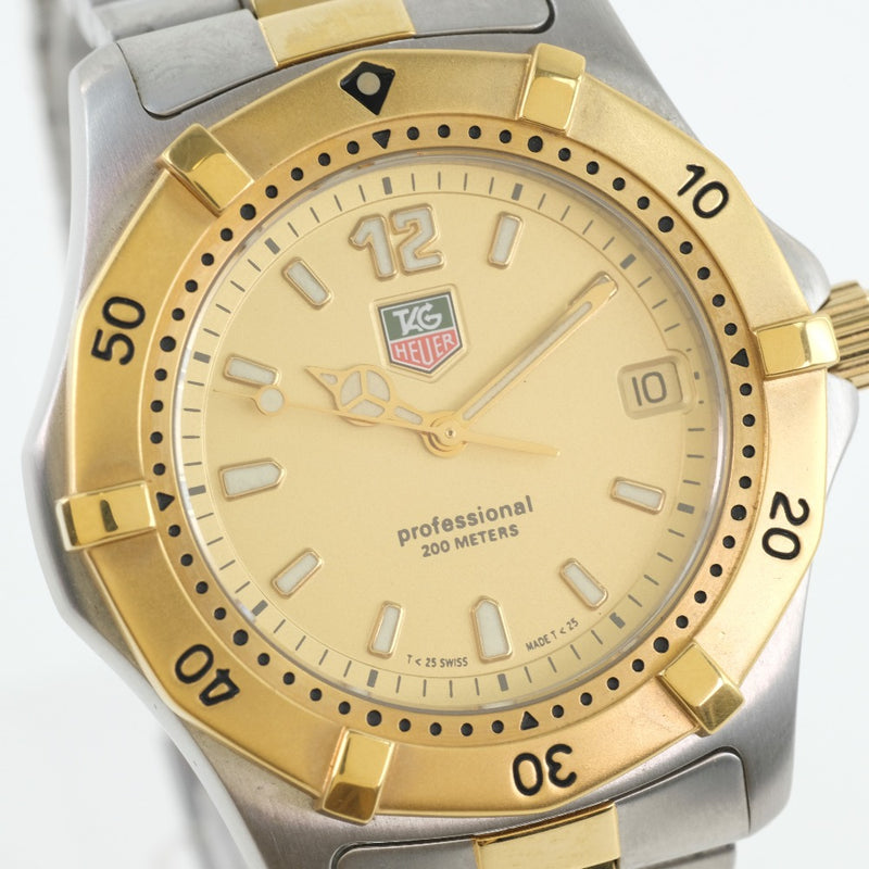 【TAG HEUER】タグホイヤー
 プロフェッショナル WK1121 腕時計
 ステンレススチール クオーツ メンズ ゴールド文字盤 腕時計
Aランク