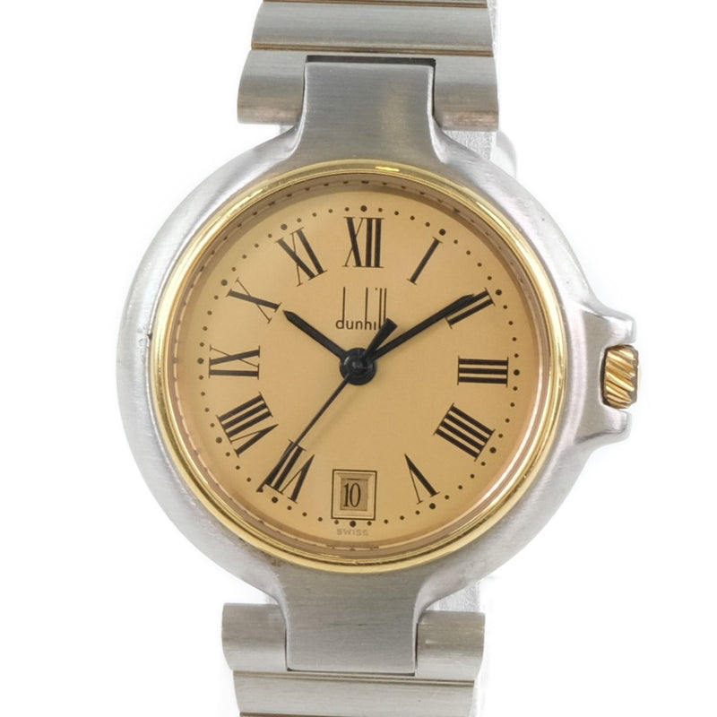 [Dunhill] Dunhill Millennium Watch de acero inoxidable Gold/Silver Quartz Ladies Gold Dial Watch