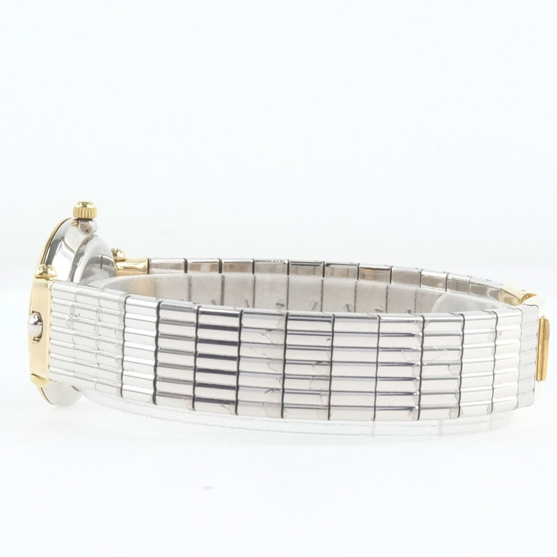 [Dior] Christian Dior 3025 Reloj de oro de acero inoxidable/cuarzo plateado Damas azules de marcación azul