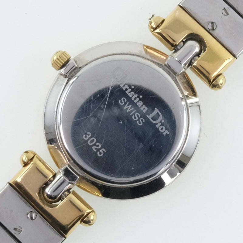 Dior] Christian Dior 3025 Watch Stainless Steel Gold/Silver Quartz 