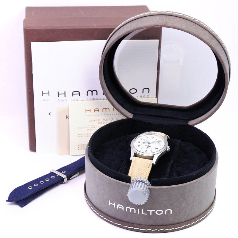 HAMILTON] Hamilton Khaki 9797 Stainless steel x canvas x leather