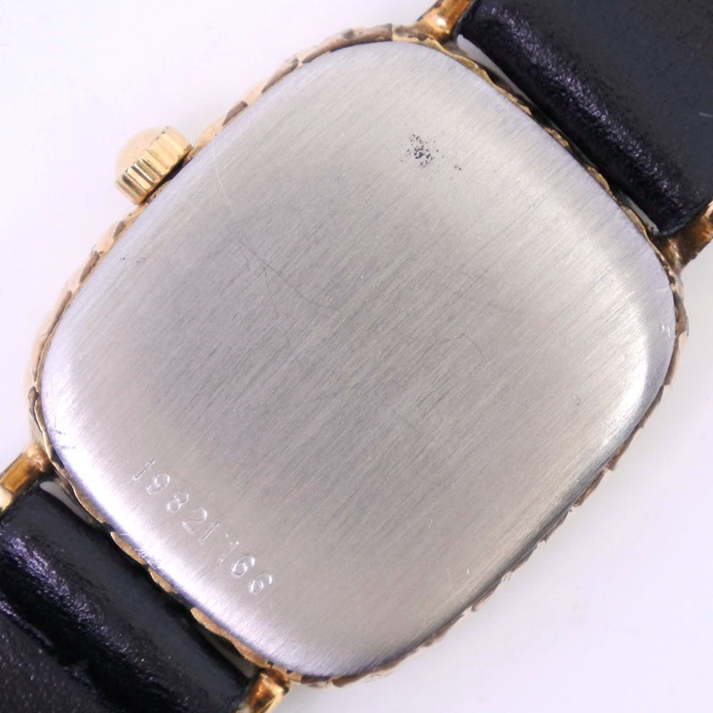 [朗廷斯]纵向手表不锈钢X皮革石英模拟显示女士金表拨号表