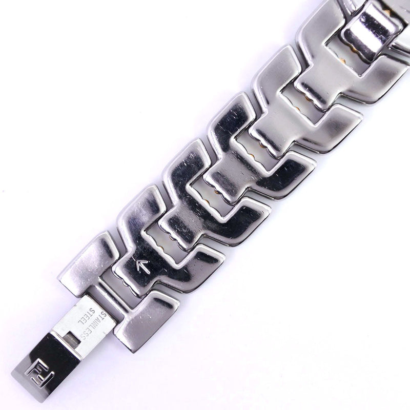 [FENDI] Fendi 980g Watch Stainless Steel Silver Quartz Analog Display Men's White Dial Watch B-Rank