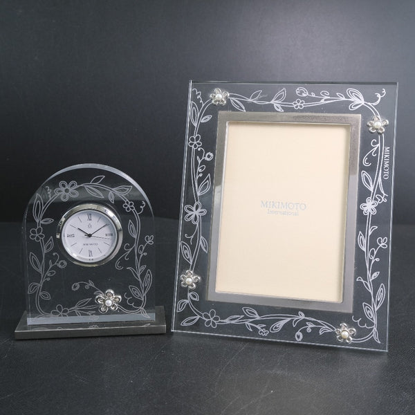 [Mikimoto] Mikimoto 사진 프레임 시계 Crystal Unisex
