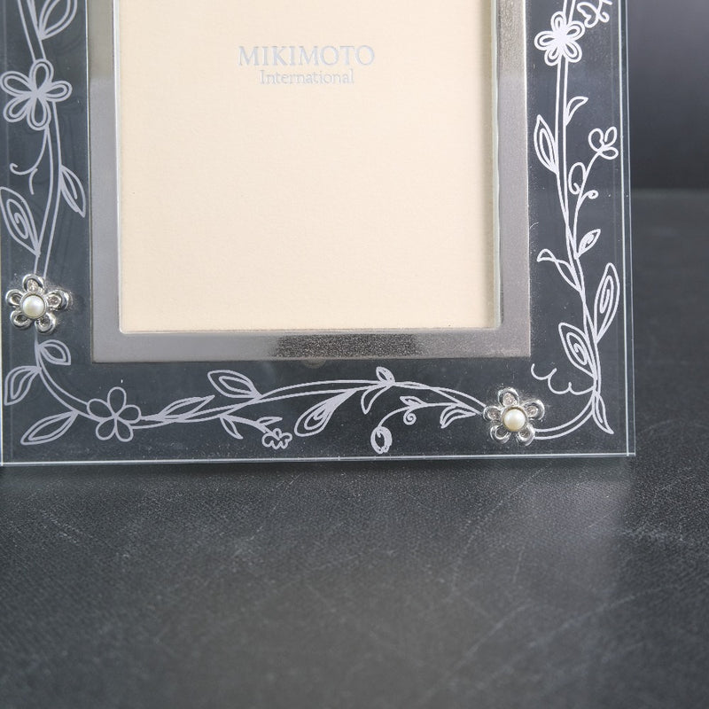 【MIKIMOTO】ミキモト
 フォトフレーム 置時計
 クリスタル ユニセックス 置時計
