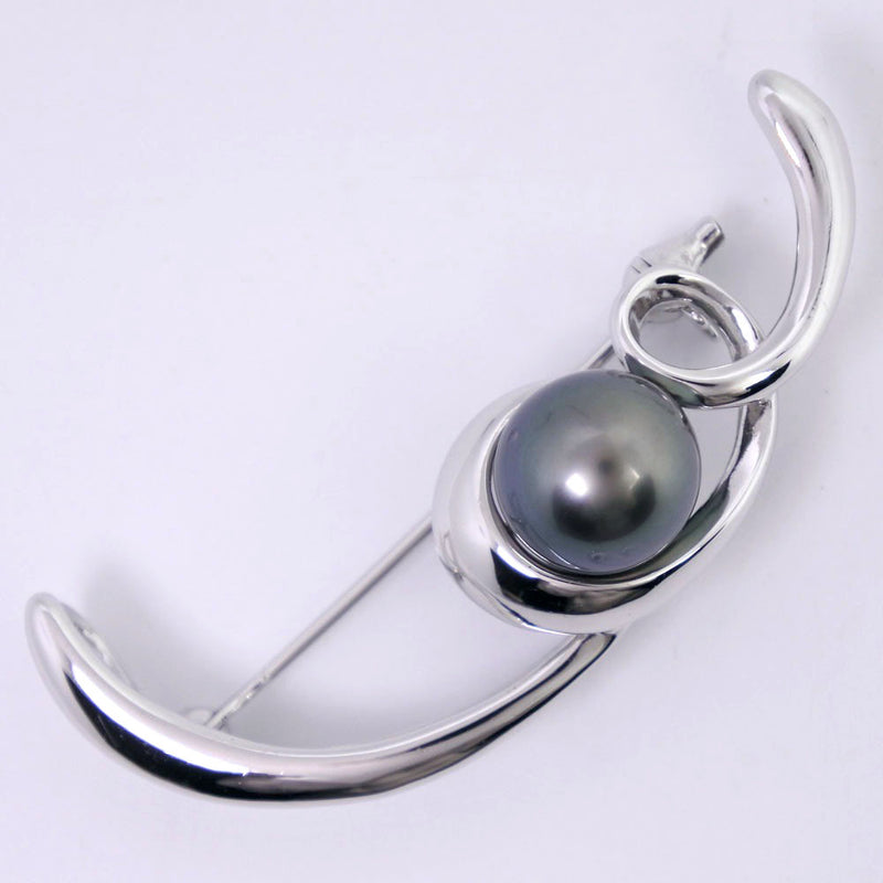 [Tasaki] Tasaki Pearl Broo 9 mm plateado x perla damas broo a-rank