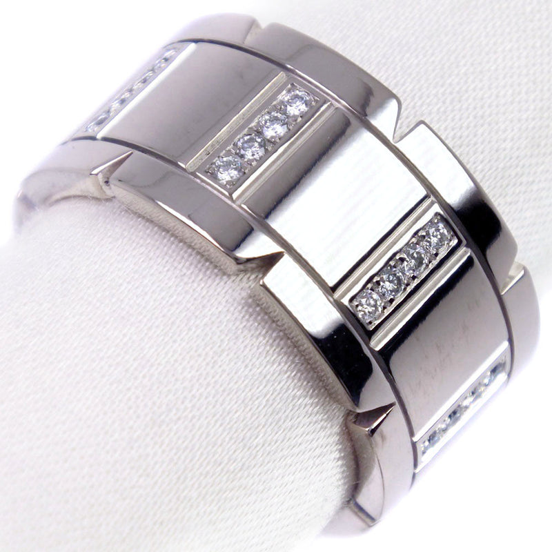 [까르띠에] Cartier Tank Franchae LM Ring / Ring K18 White Gold X Diamond No. 17 Men 's Ring / Ring A Rank