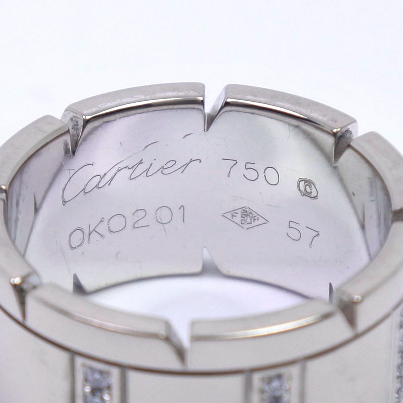 [Cartier] Cartier Tank Franchae LM戒指 /戒指K18白金X钻石No. 17男士戒指 /戒指