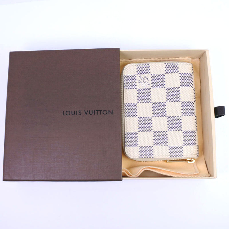 [Louis Vuitton] Louis Vuitton Zippy硬币钱包N63069硬币盒Dami Eizur Canvas White SN1192邮票中心硬币盒