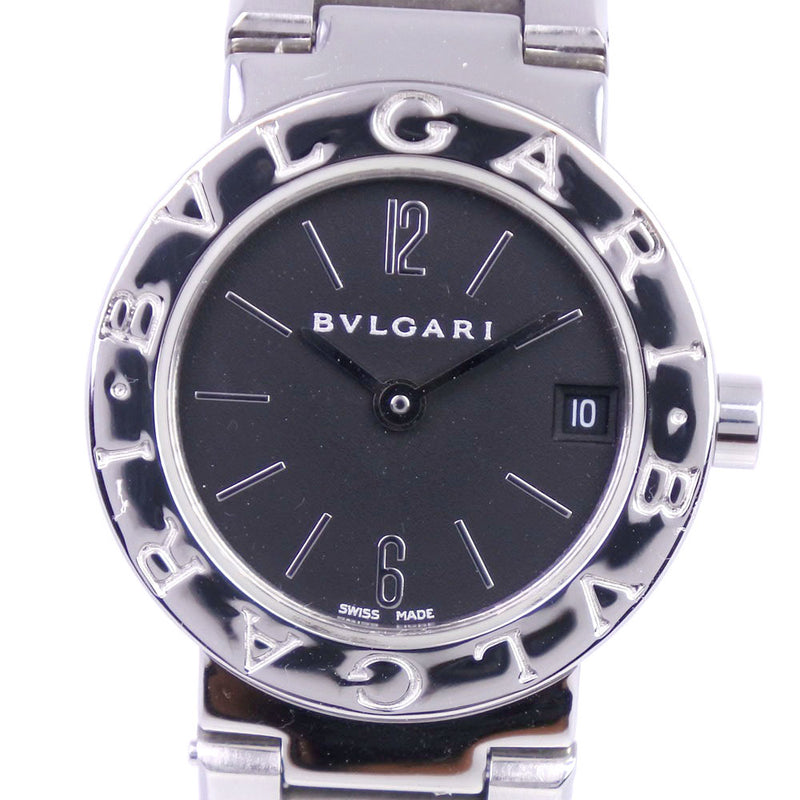 ブルガリ BVLGARI 腕時計
 黒文字盤 ブルガリブルガリ クオーツ QZ BB23SS シルバー
