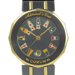 [Corum] COLM Admirals Cup 39.610.31V-52 Gamblue x Yg Navy Quartz Analog Dames Navy Dial Watch