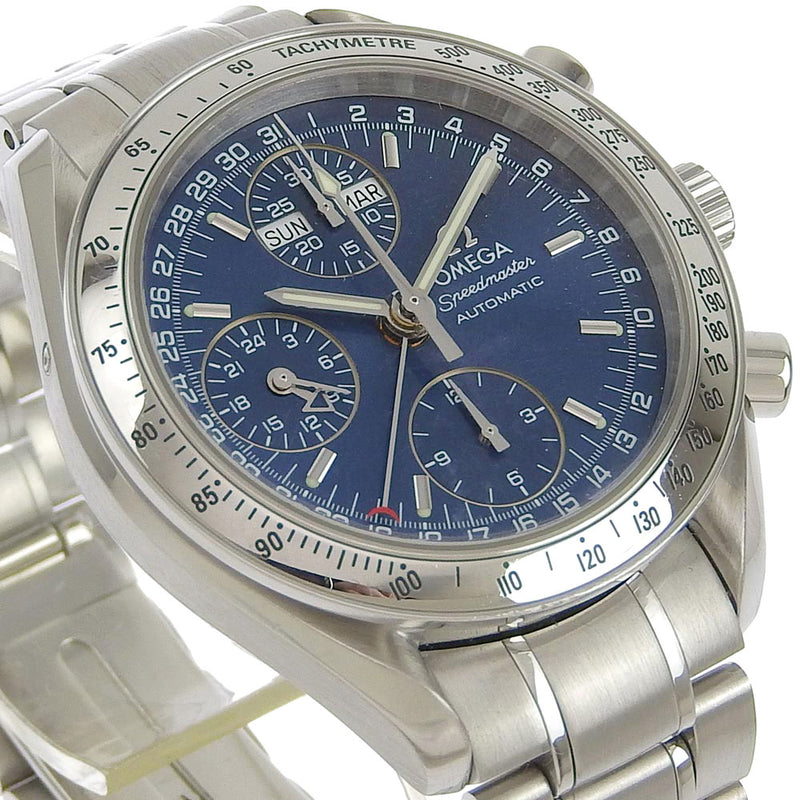 [OMEGA] Omega Speed ​​Master Day Date 3523.80.00 Stainless steel automatic winding chronograph men's navy dial watches
