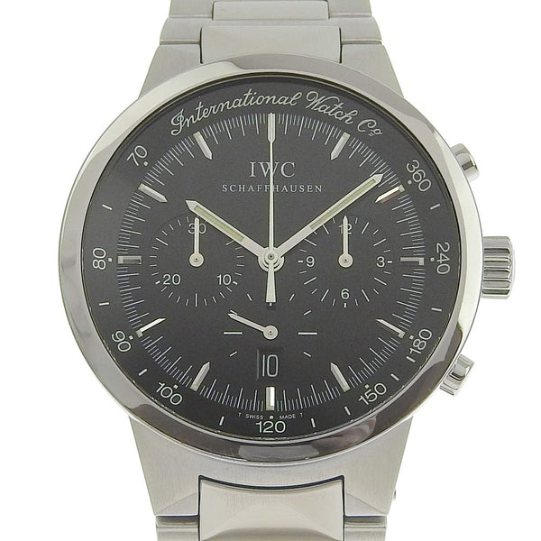 [IWC] International Watch Company Shafhausen GST IW372702 Stainless Steel Steel Silver Quartz Chronograph Men Black Dial Watch A-Rank
