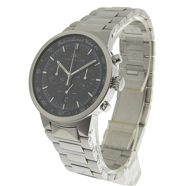 [IWC] International Watch Company Shafhausen GST IW372702 Stainless Steel Steel Silver Quartz Chronograph Men Black Dial Watch A-Rank