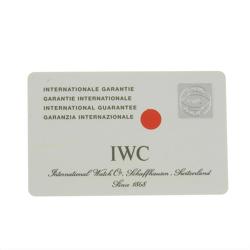 [IWC]国际手表公司Shafhausen GST IW372702不锈钢钢银石英计时码表黑色表盘a-Rank