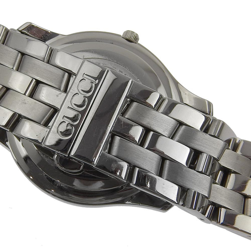 [Gucci] Gucci 5500m Reloj de dial de dial negro de cuarzo de acero inoxidable de acero inoxidable