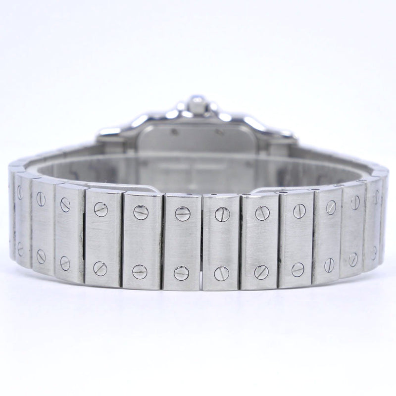 【CARTIER】カルティエ
 サントスガルベLM W20060D6 ステンレススチール クオーツ アナログ表示 メンズ ベージュ文字盤 腕時計