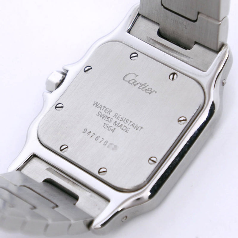 [까르띠에] 까르띠에 산토 슈가베 LM W20060d6 스테인레스 스틸 쿼츠 아날로그 디스플레이 남성 베이지 색 다이얼 시계