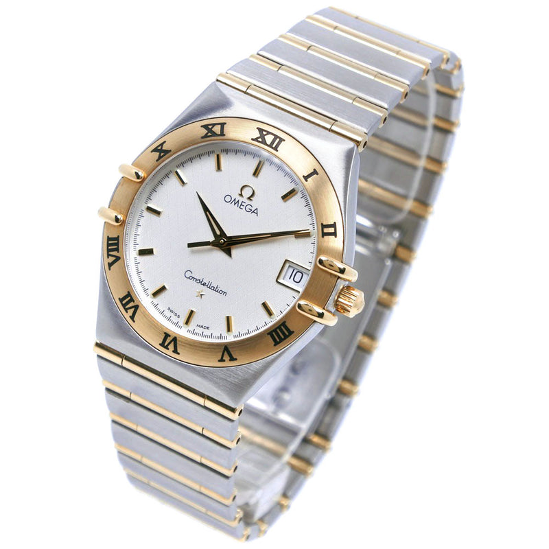 【OMEGA】オメガ コンステレーション ステンレススチール シルバー クオーツ アナログ表示 メンズ ゴールド文字盤 腕時計